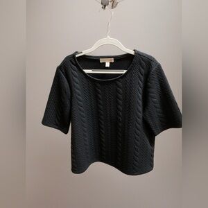 NWOT GB Gianni Bini Black Short Sleeve Sweater Knit Top - Never worn, fall style